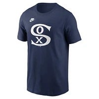 T-shirt Nike pour hommes, bleu marine, Chicago White Sox, Cooperstown Collection, logo de l'équipe