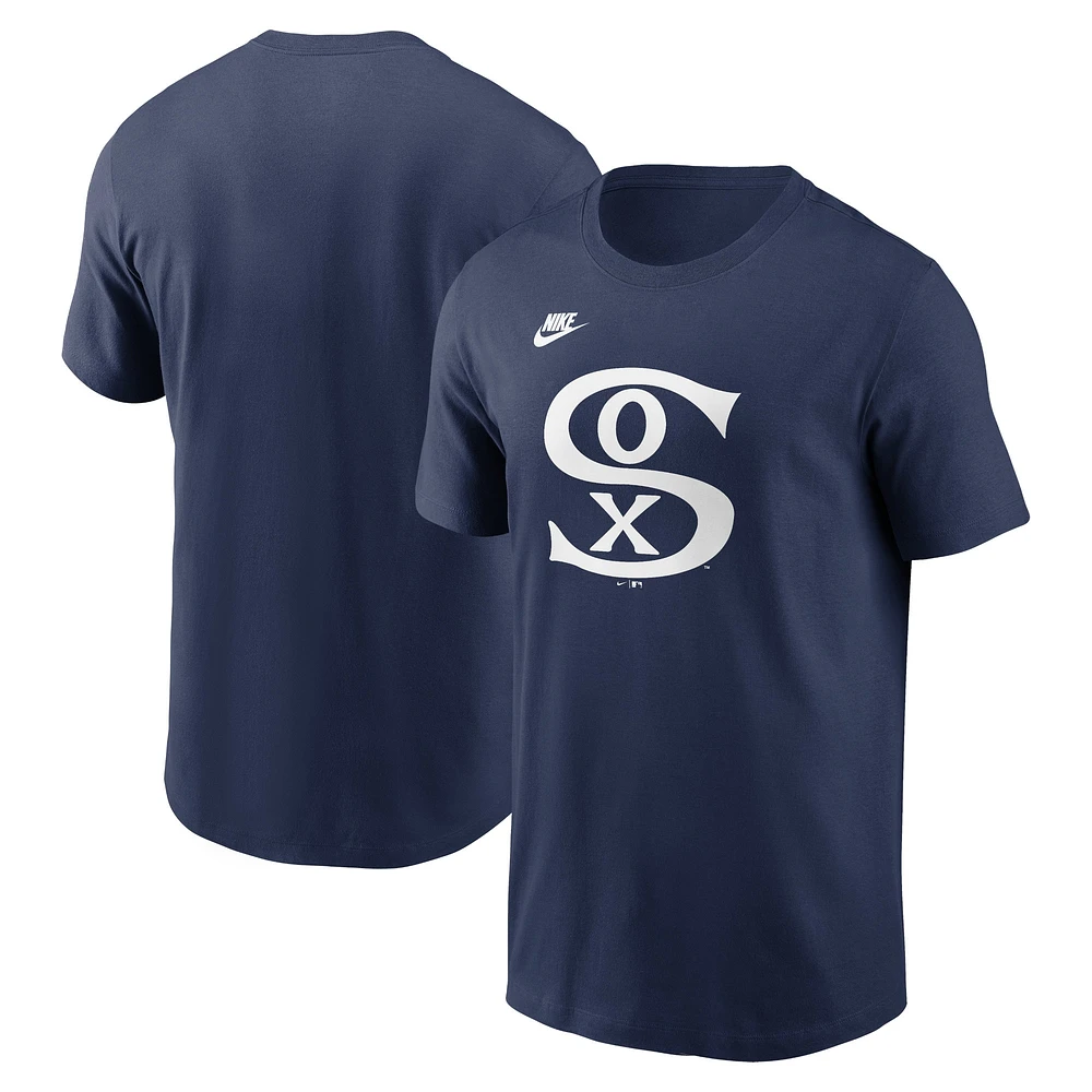 T-shirt Nike pour hommes, bleu marine, Chicago White Sox, Cooperstown Collection, logo de l'équipe