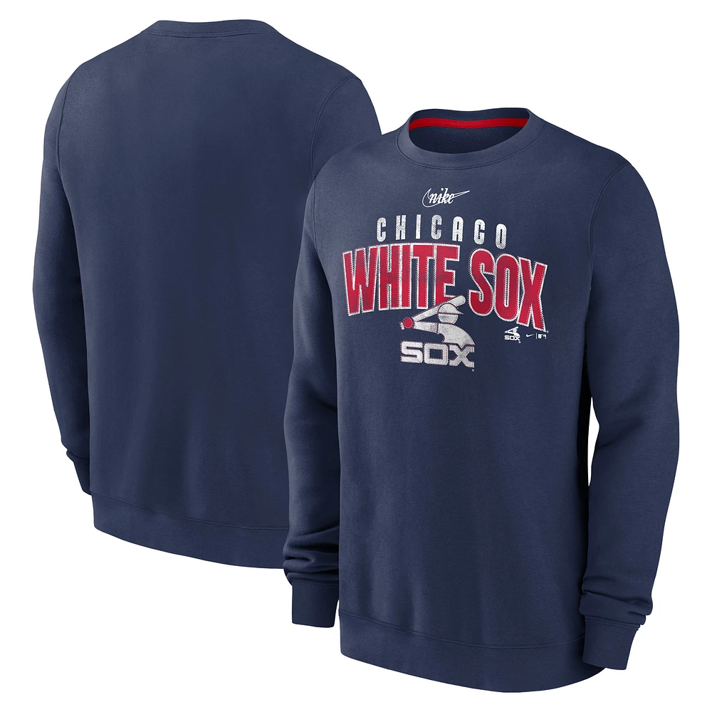 Men's Nike  Navy Chicago White Sox Cooperstown Collection Team Shout Out Pullover Sweatshirt