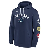 Men's Nike Navy Chicago White Sox Rewind Lefty Pullover Hoodie