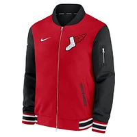 Men's Nike Red/Black Chicago White Sox 2025 City Connect Authentic Collection Full-Zip Bomber Jacket