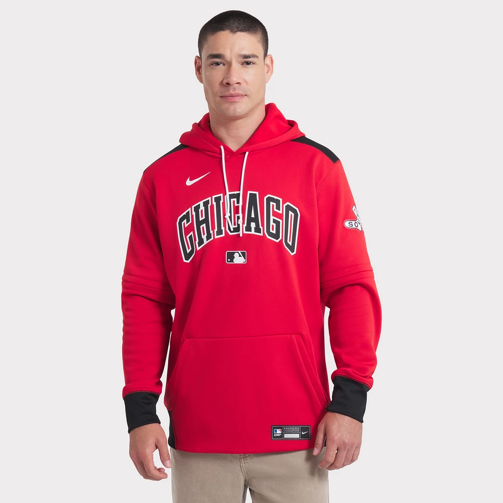 Sweat à capuche Nike Performance authentique Chicago White Sox 2025 City Connect pour homme, rouge/noir