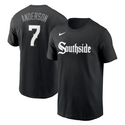 Men's Nike Tim Anderson Black Chicago White Sox City Connect Name & Number T-Shirt