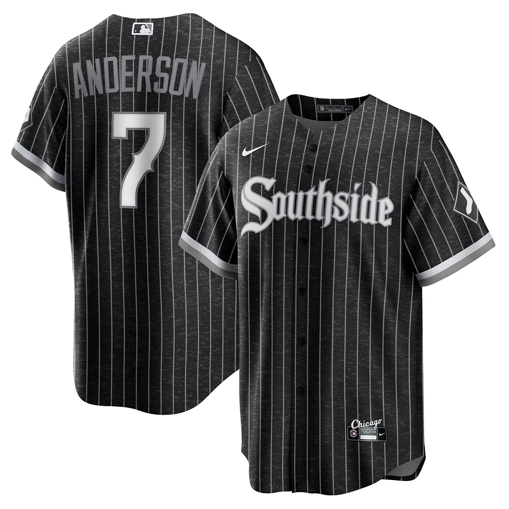 Homme Nike Tim Anderson Noir Chicago White Sox City Connect Replica Player Jersey