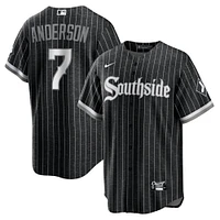 Homme Nike Tim Anderson Noir Chicago White Sox City Connect Replica Player Jersey