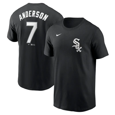 Men's Nike Tim Anderson Black Chicago White Sox Fuse Name & Number T-Shirt