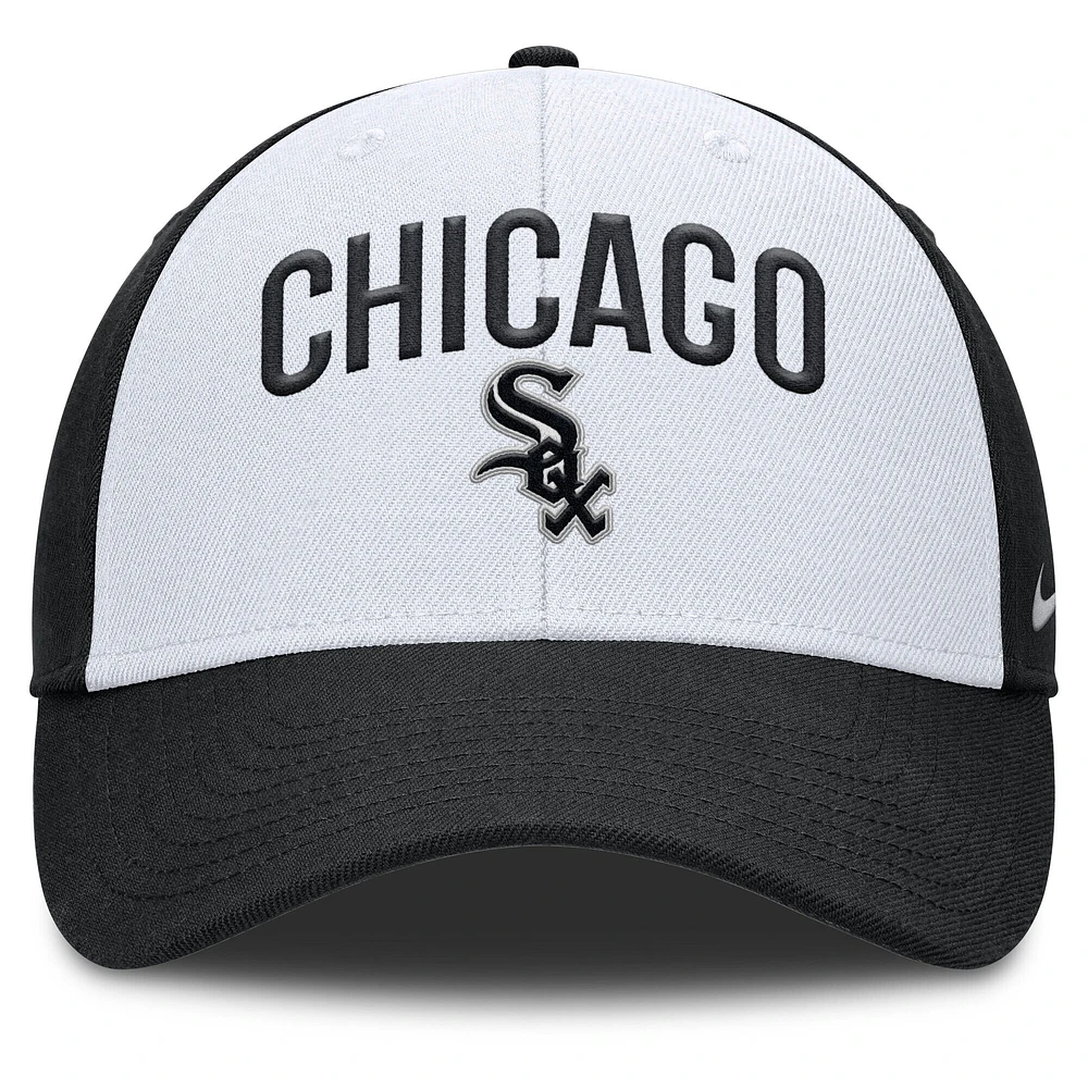 Men's Nike White/Black Chicago White Sox Club Performance Adjustable Hat