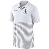 Men's Nike White/Gray Chicago White Sox Home Plate Striped Polo