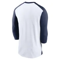 Men's Nike White/Navy Chicago White Sox Rewind 3/4-Sleeve T-Shirt