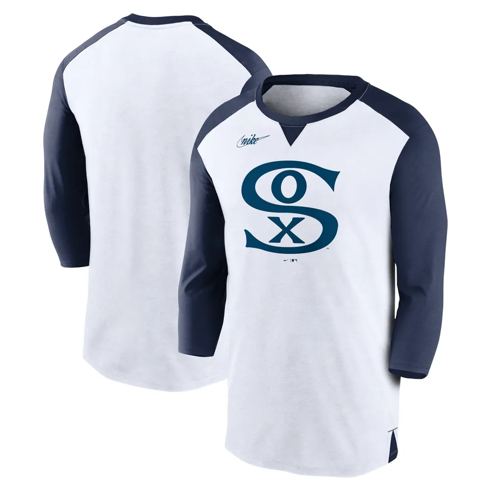 Nike Men's Nike White/Navy Chicago White Sox Rewind 3/4-Sleeve T-Shirt
