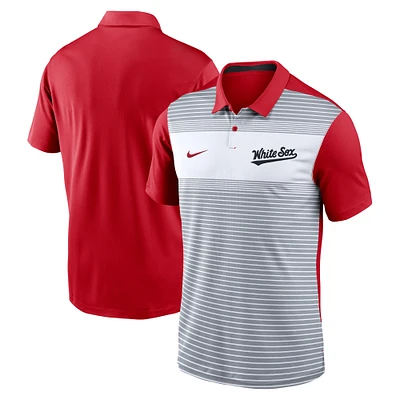 Polo Nike blanc/rouge Chicago White Sox 2025 City Connect Fashion Legacy Icon Vapor Performance pour homme