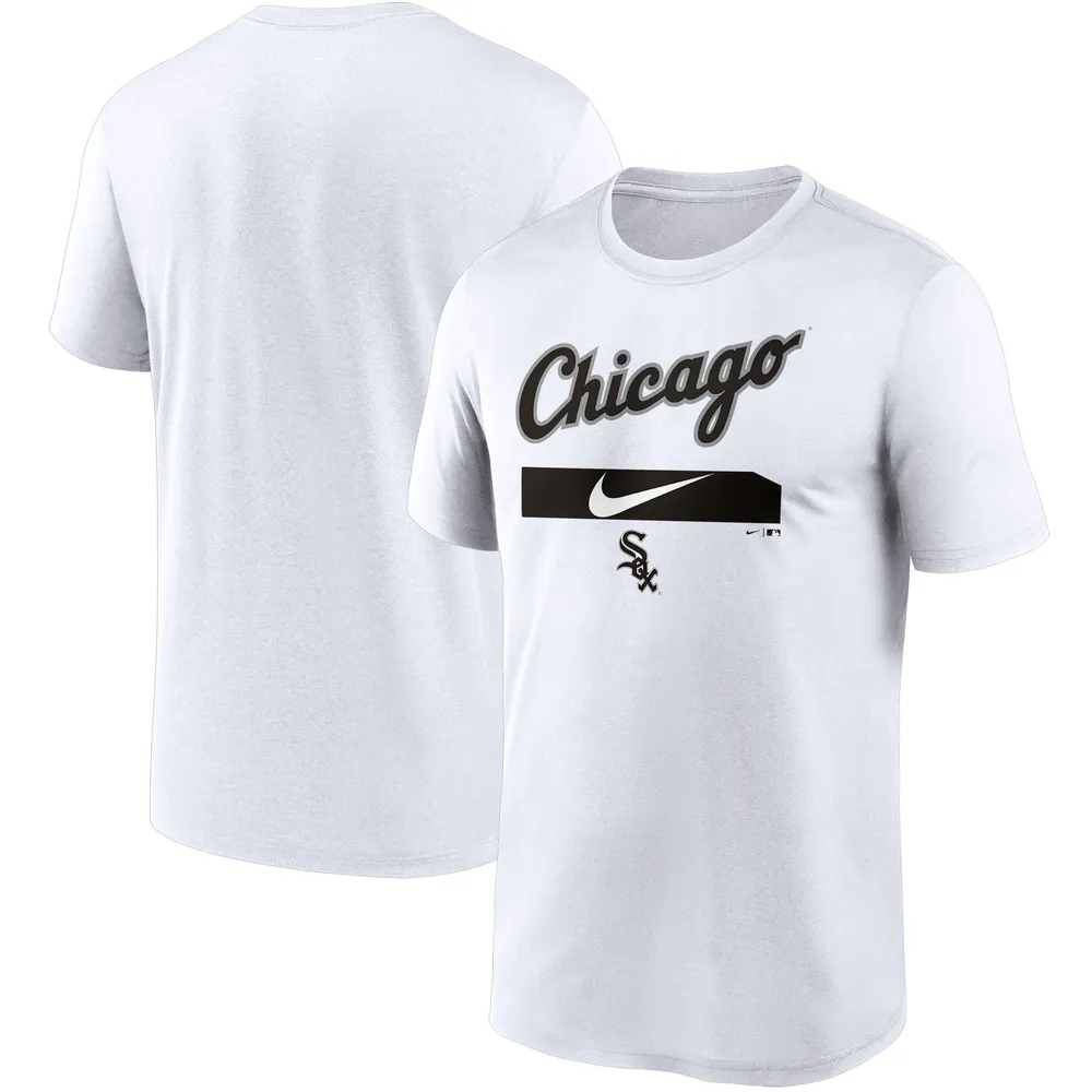 T-shirt Nike blanc Chicago White Sox City Legend Practice Performance pour homme