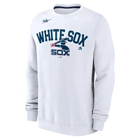 Men's Nike White Chicago Sox Cooperstown Collection Fleece Pullover Sweatshirt