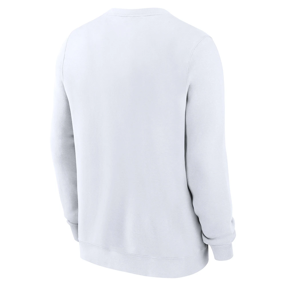 Men's Nike White Chicago Sox Cooperstown Collection Fleece Pullover Sweatshirt