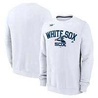 Men's Nike White Chicago Sox Cooperstown Collection Fleece Pullover Sweatshirt