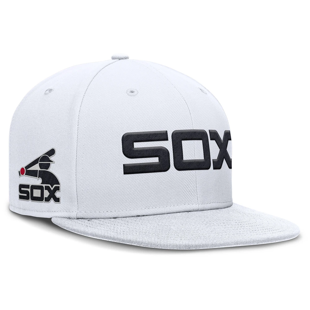 Casquette ajustée Nike Cooperstown True Performance pour homme des White Sox de Chicago blanche