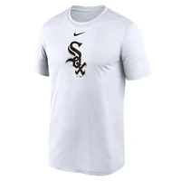 T-shirt de performance Nike White Chicago Sox Legend Fuse avec grand logo pour homme