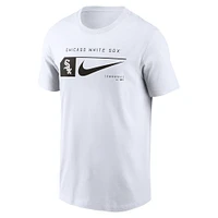 T-shirt Nike pour homme, blanc, Chicago White Sox, Team Swoosh Lockup