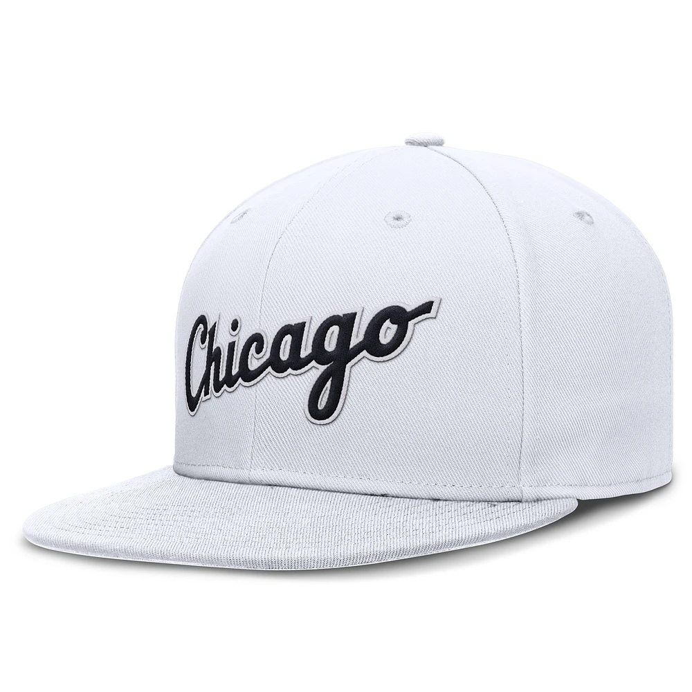 Men's Nike White Chicago Sox True Performance Fitted Hat