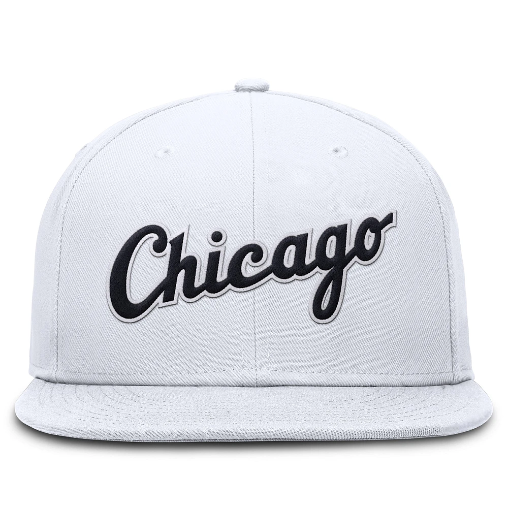 Men's Nike White Chicago Sox True Performance Fitted Hat