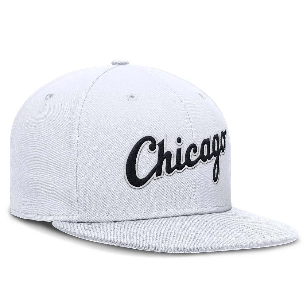 Men's Nike White Chicago Sox True Performance Fitted Hat