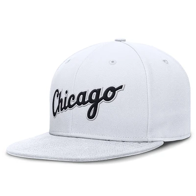 Men's Nike White Chicago Sox True Performance Fitted Hat