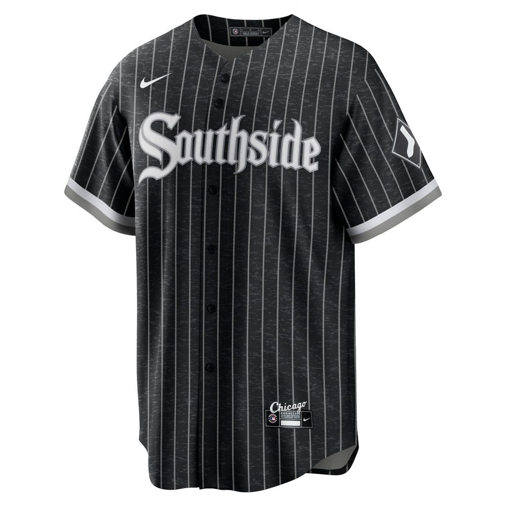 Men's Nike Yoan Moncada Black Chicago White Sox City Connect Replica Player Jersey