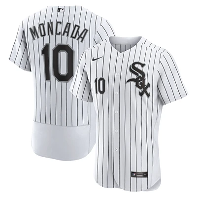 Maillot de joueur authentique Nike Yoan Moncada pour homme, blanc, Chicago White Sox, domicile