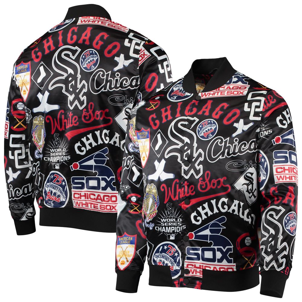 Pro Standard - Chicago White Sox Pro Standard Black Big Logo Satin Jacket  (Black)