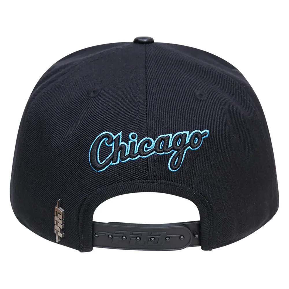 Men's Pro Standard Black Chicago Cubs Cooperstown Collection Neon Prism  Snapback Hat