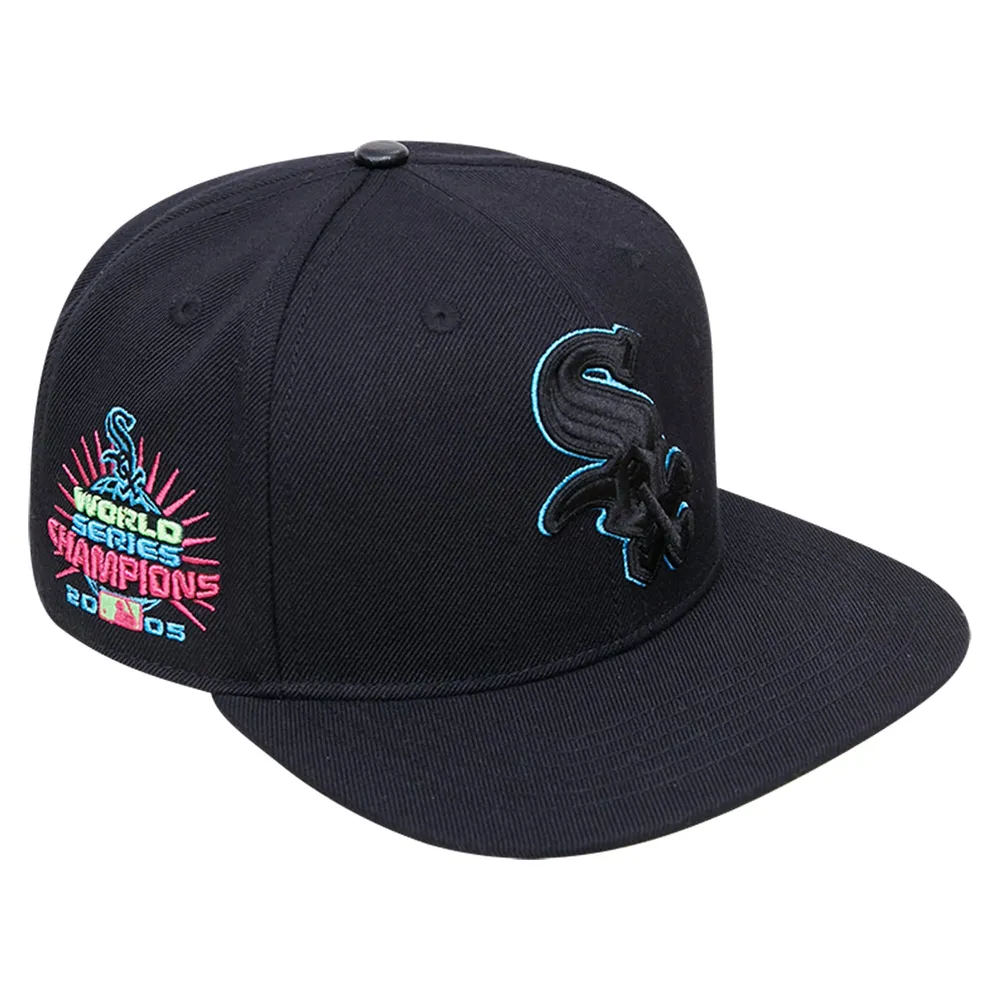 Pro Standard Men's Pro Standard Black Chicago White Sox Cooperstown  Collection Neon Prism Snapback Hat