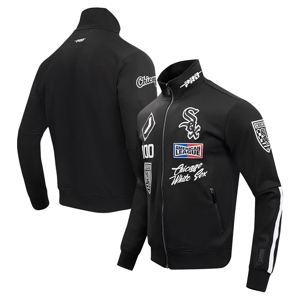 Men's Pro Standard Black Chicago White Sox Fast Lane Full-Zip Track Jacket