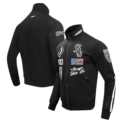 Veste de survêtement entièrement zippée Pro Standard Black Chicago White Sox Fast Lane pour hommes