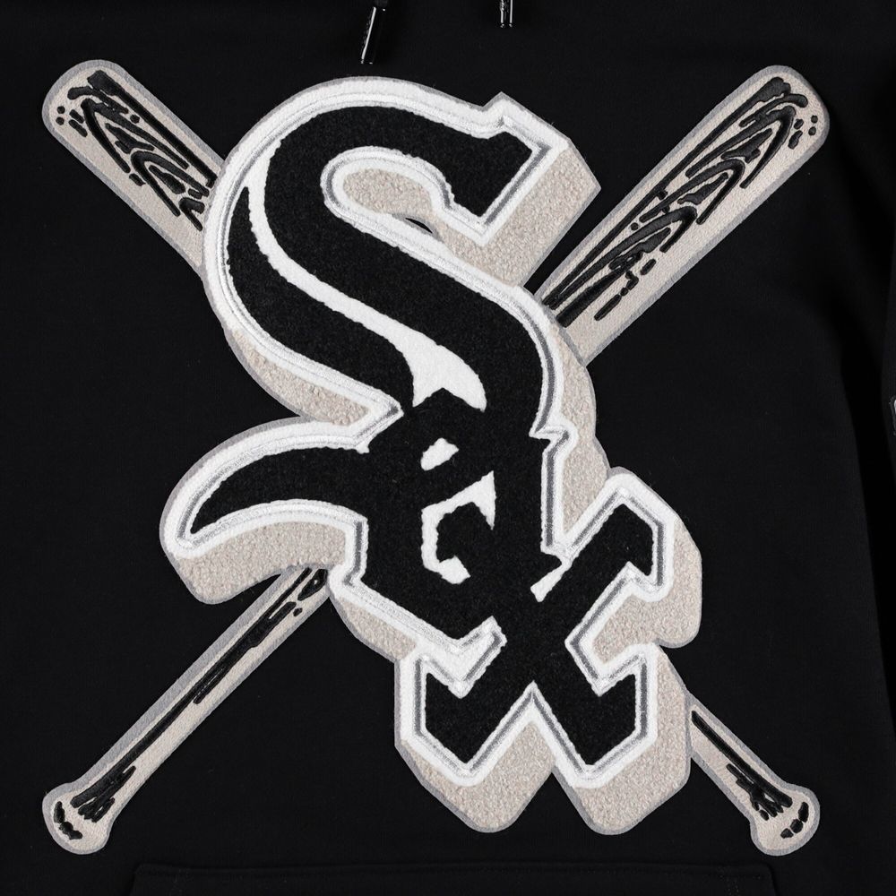 Men's Pro Standard Black Chicago White Sox Mash Up Logo Pullover Hoodie