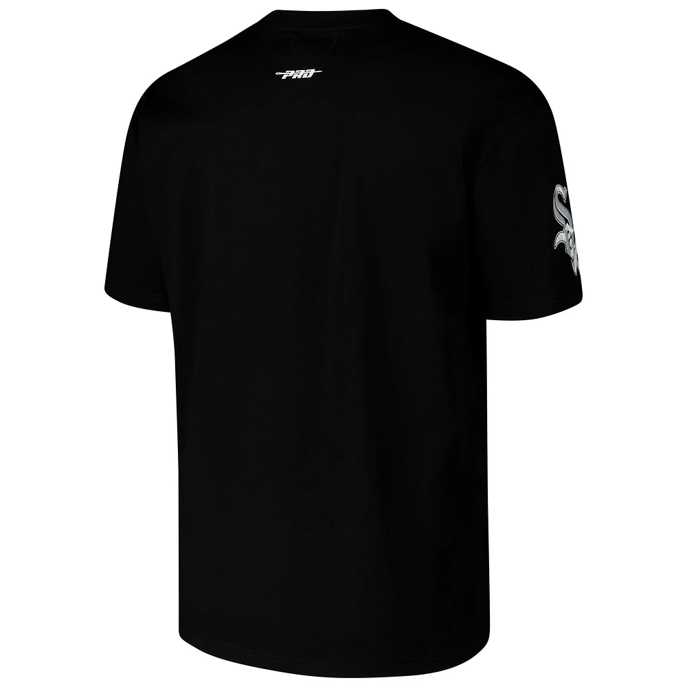 Men's Pro Standard Black Chicago White Sox Turn It Up Dropped Shoulder T-Shirt