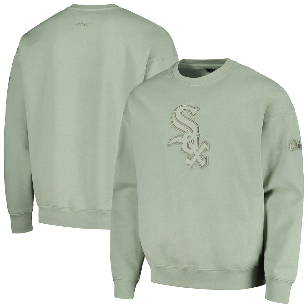 Men's Pro Standard Green Chicago White Sox Neutral Drop Shoulder Pullover Sweatshirt