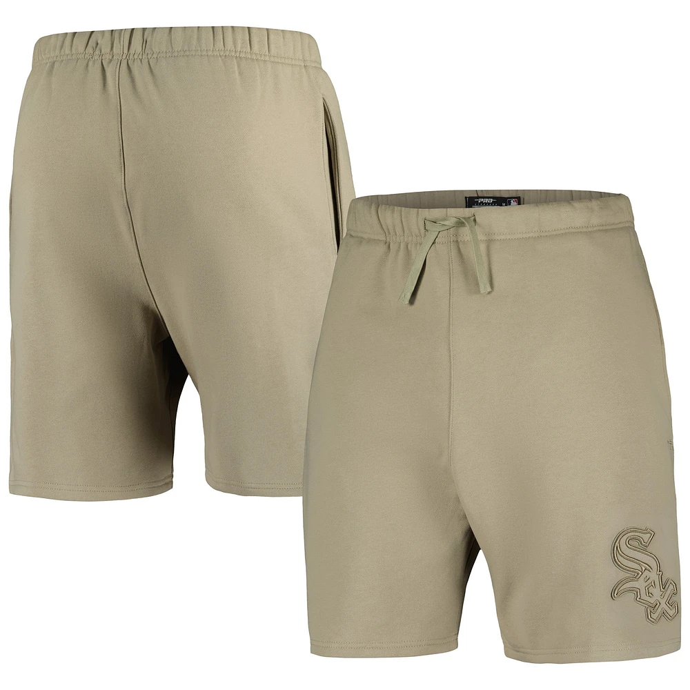 Men's Pro Standard Khaki Chicago White Sox Neutral Fleece Shorts