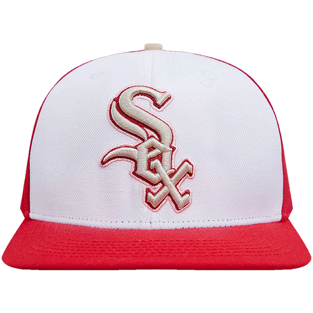 Men's Pro Standard  White/Red Chicago White Sox Strawberry Ice Cream Drip Snapback Hat