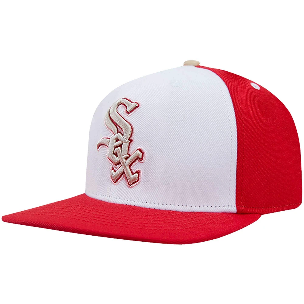 Casquette Pro Standard Chicago White Sox Strawberry Ice Cream Snapback pour homme Blanc/Rouge