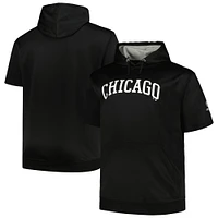 Sweat à capuche contrasté manches courtes pour homme Profile Black Chicago White Sox Big & Tall