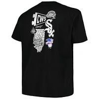 T-shirt noir Profile pour hommes des White Sox de Chicago Big & Tall Split Zone