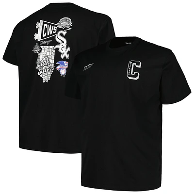 T-shirt noir Profile pour hommes des White Sox de Chicago Big & Tall Split Zone