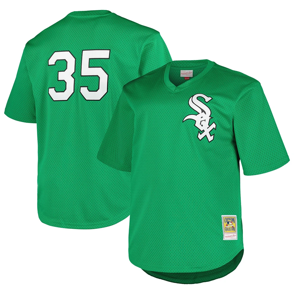 Profil pour homme Frank Thomas Kelly Vert Chicago White Sox Big & Tall Cooperstown Collection Maillot d'entraînement au bâton en maille