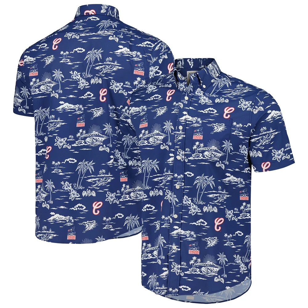 Chemise boutonnée Kekai Chicago White Sox Reyn Spooner pour homme, bleu marine