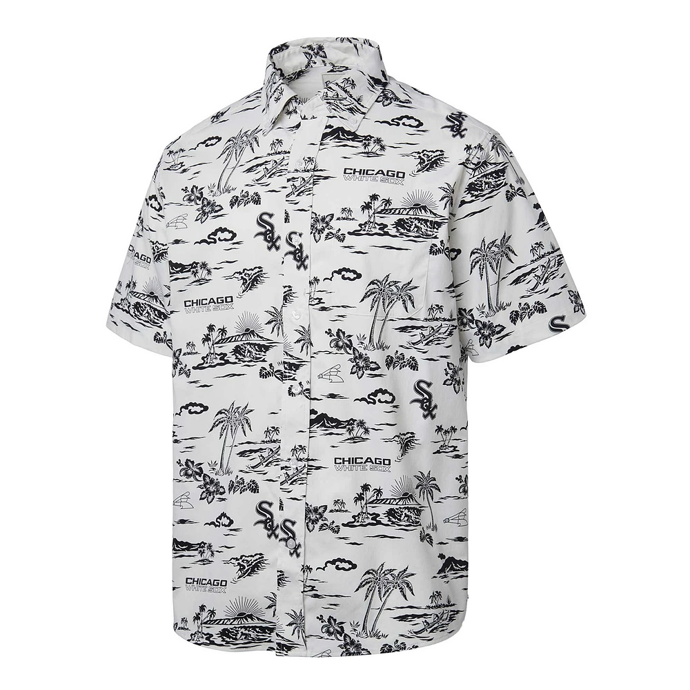 Men's Reyn Spooner White Chicago Sox Kekai Button-Down Shirt