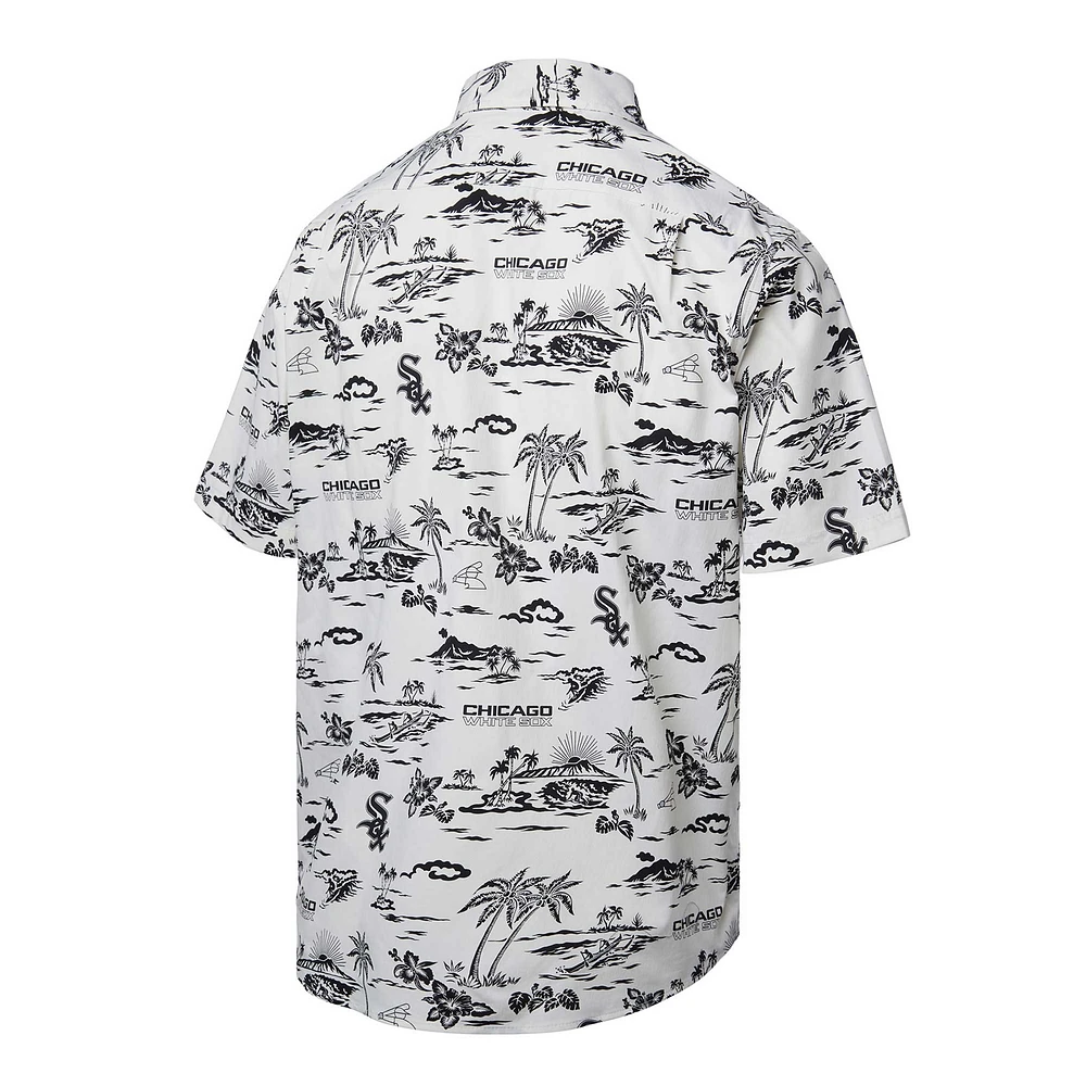 Men's Reyn Spooner White Chicago Sox Kekai Button-Down Shirt