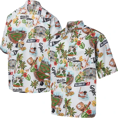 Men's Reyn Spooner White Chicago Sox Scenic Button-Up Shirt