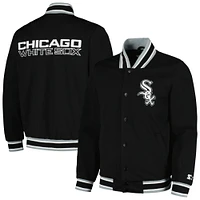 Veste à bouton-pression Starter noire pour hommes des White Sox de Chicago Secret Weapon