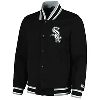 Men's Starter Black Chicago White Sox Secret Weapon Full-Snap Jacket