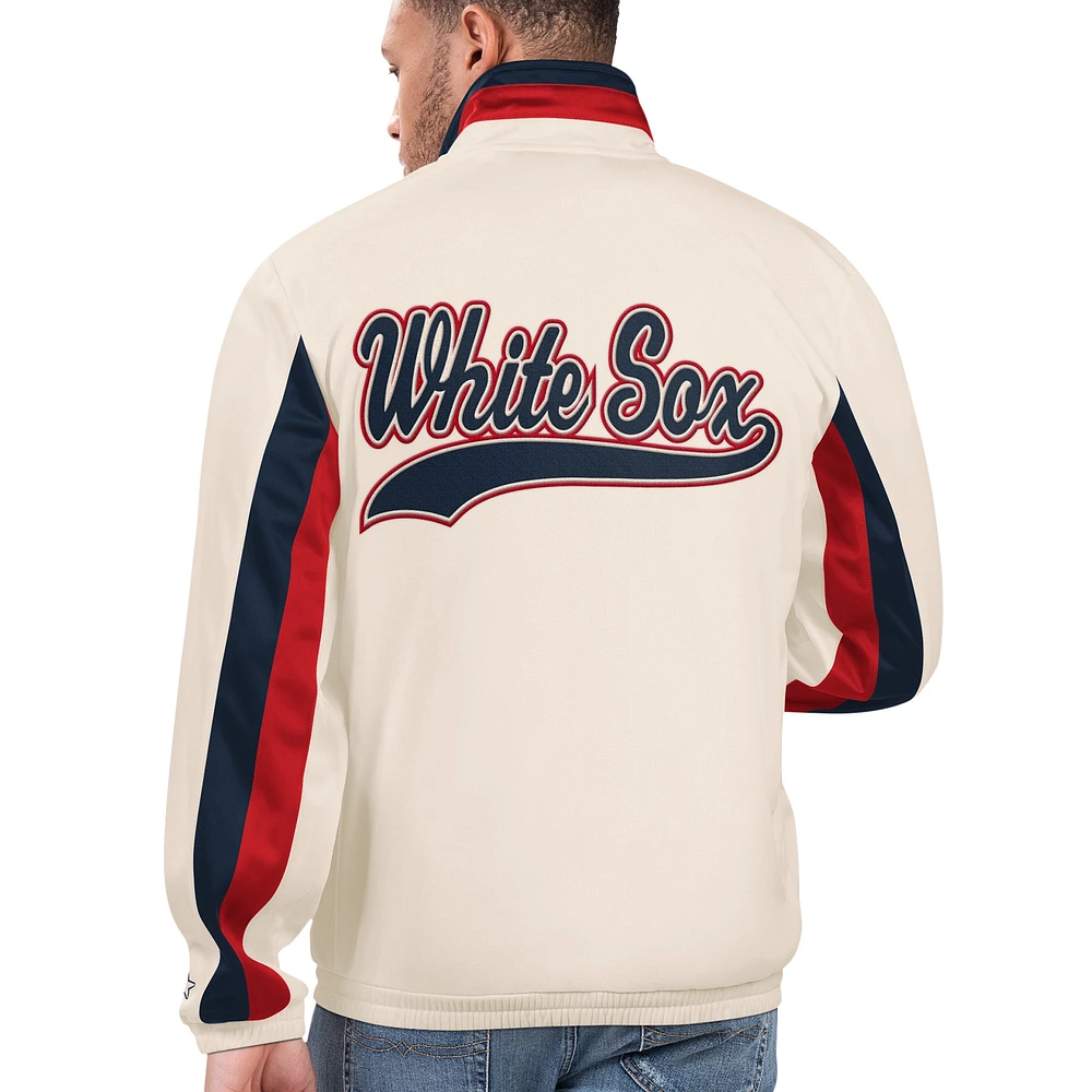 Men's Starter Cream Chicago White Sox Rebound Cooperstown Collection Full-Zip Track Jacket